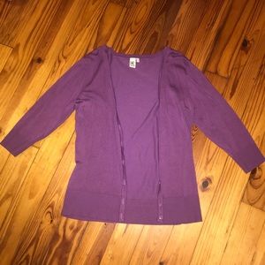 Purple cardigan